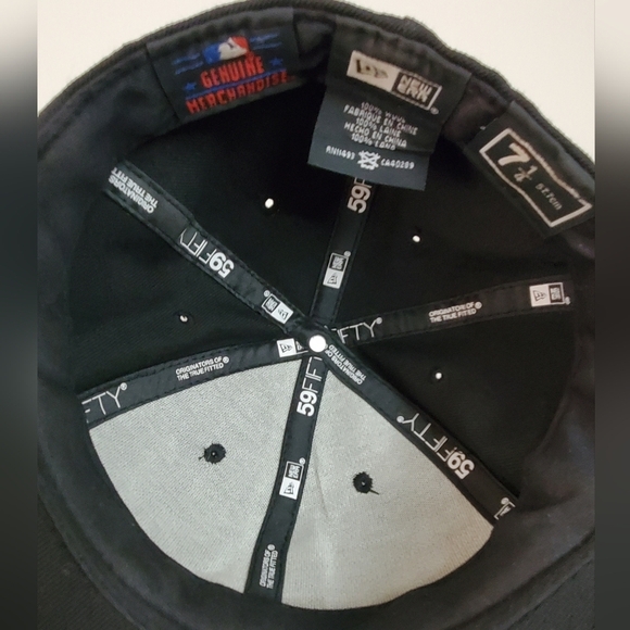 Los Angeles Dodgers New Era Black Outline 59FIFTY Fitted Wool Hat 7 1/4 - Picture 12 of 13